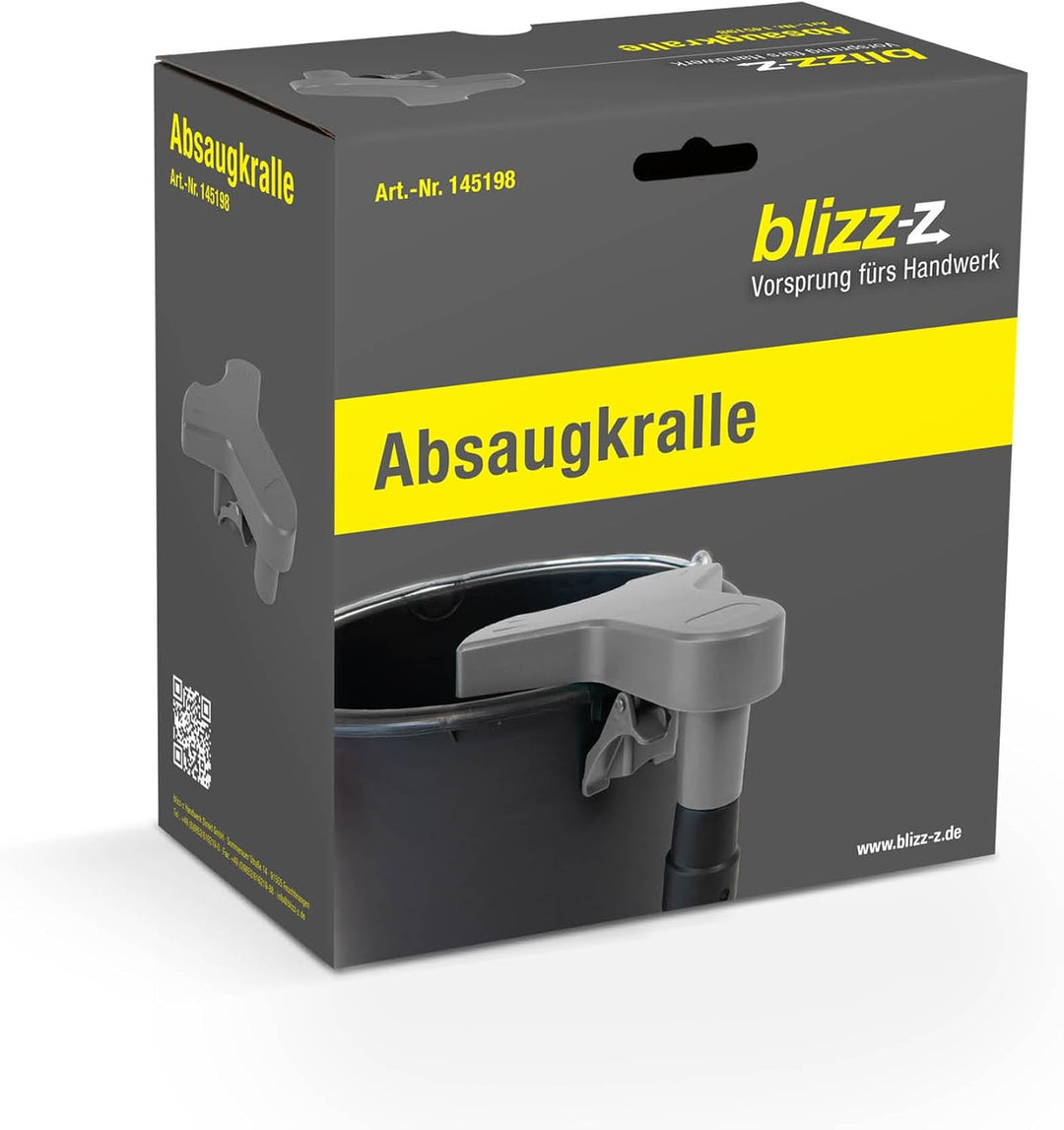 blizz-z Absaugkralle mit Saugadapter | staubfreies Einfüllen und Anrühren in Eimern (10-65 Liter) |