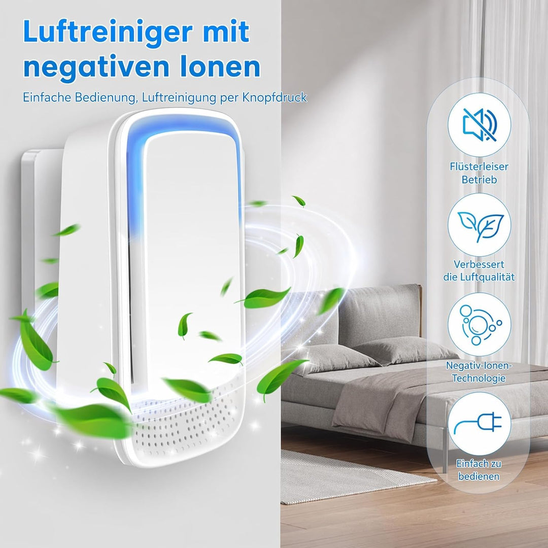 ODRX V2 Ionen Luftreiniger Zigaretten, 2026 Neues Ultras Leiser Plug & Play Negativ Ionen Luftreinig