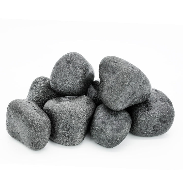 Saunasteine Olivin-Diabas 15 kg – Abgerundet, 10–15 cm | Hohe Wärmespeicherung, Hohe Haltbarkeit | F