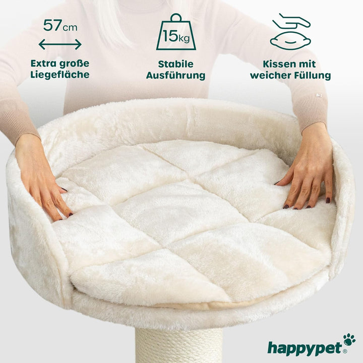 HAPPYPET Premium Kratzbaum Grosse Katzen Stabil 'Freddy' – 150 cm Grosser Katzenbaum, Kletterbaum fü