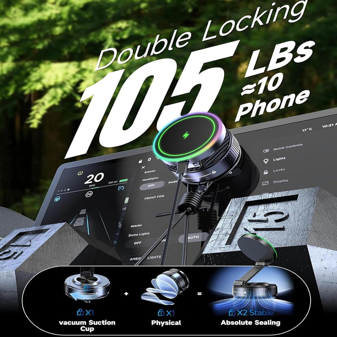 Magnetisch Autohalterung 15W Handyhalterung Auto mit Ladefunktion, Ladegerät Kfz Magnet Wireless Car