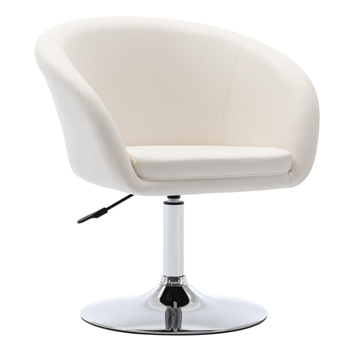 Duhome Schminkstuhl Höhenverstellbar, Lounge Sessel aus Kunstleder Drehbar Cocktailsessel Drehstuhl