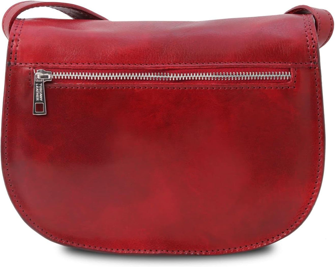 Tuscany Leather Isabella Klassische Umhängetasche aus Leder Rot, Rot