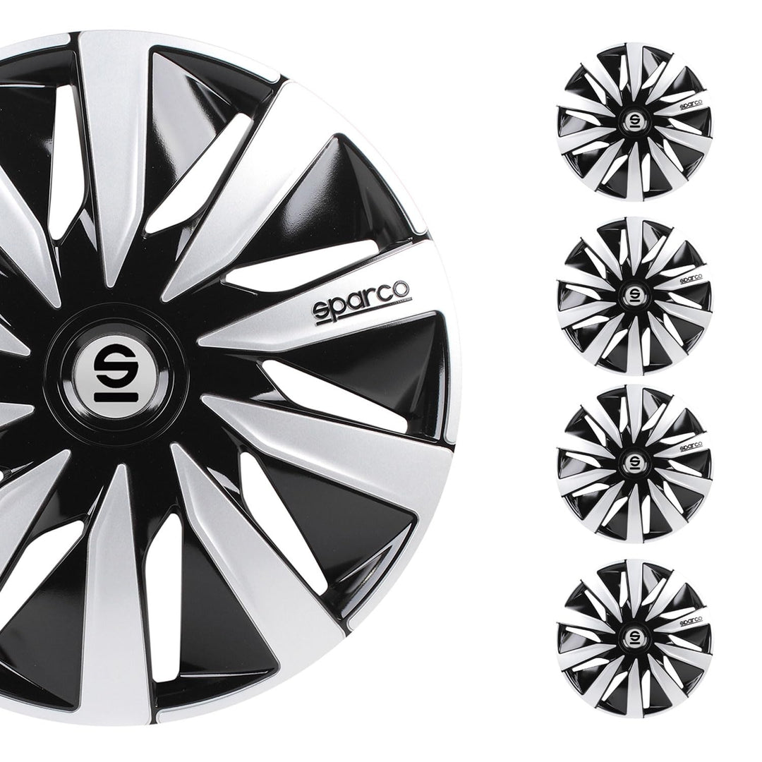 Sparco Satz Sparco Radzierblenden Lazio 14-Zoll Schwarz/Silber LAZIO 14 zoll SCHWARZ/SILBER, LAZIO 1