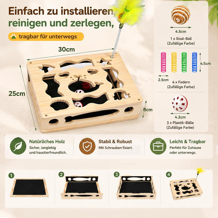 Kratzkiste für Katzen Kratzpuzzle Kratzboxen Schleifpapier für Katze (Standardgrösse), Standardgröss