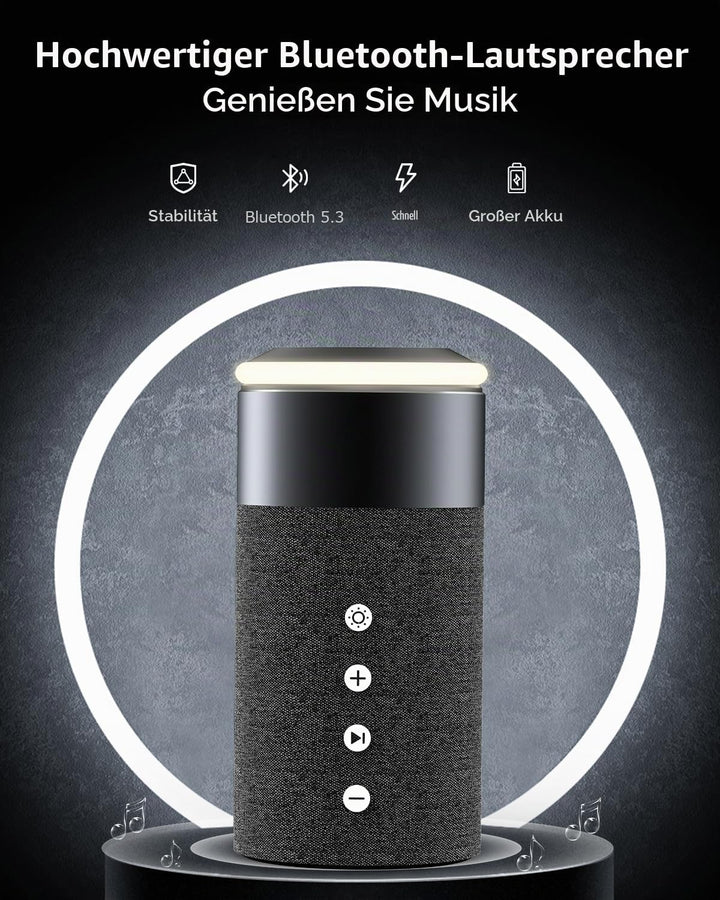 COLSUR Bluetooth Lautsprecher, Mag-Safe Kabelloses Ladegerät, Bluetooth Lautsprecher mit Nachtlicht,