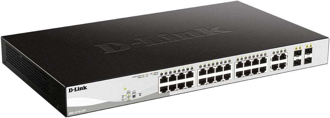 D-Link DGS-1210-24P Gigabit Smart Switch (24-Port, 4x SFP, 56Gbps Switching Capacity, 85 Watt) 28 Po