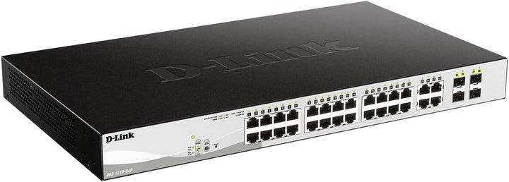 D-Link DGS-1210-24P Gigabit Smart Switch (24-Port, 4x SFP, 56Gbps Switching Capacity, 85 Watt) 28 Po