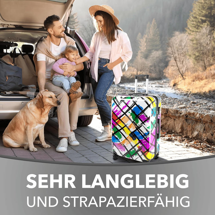 Xonic Design Reisekoffer - Hartschalen-Koffer mit 360° Leichtlauf-Rollen - hochwertiger Trolley mit