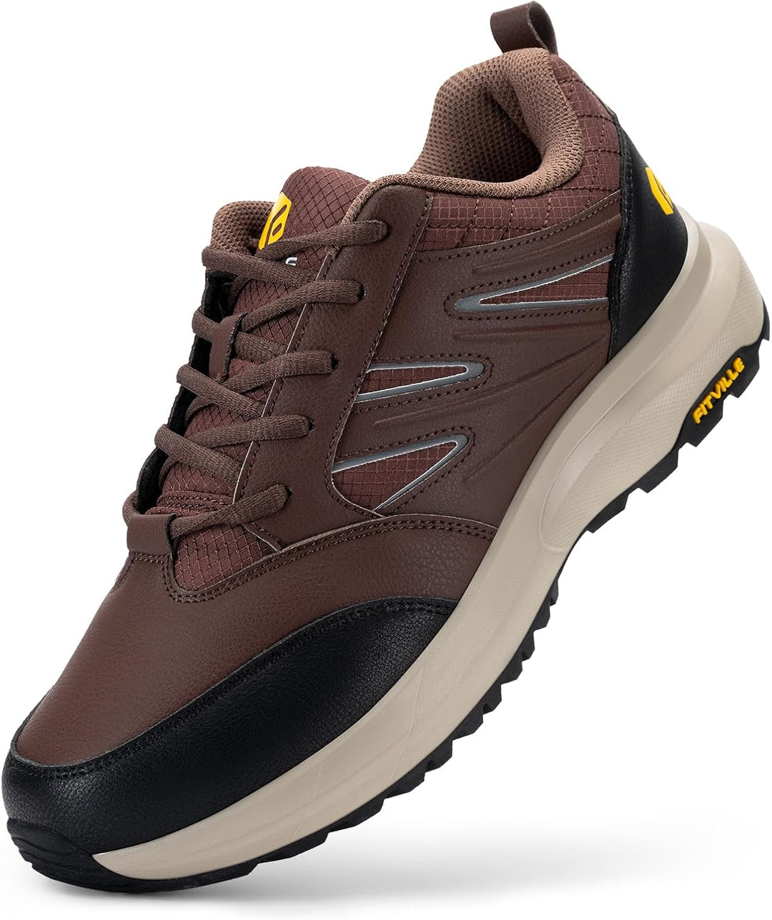 FitVille Extra weit Wanderschuhe Herren Wasserdicht Wanderhalbschuhe rutschfest Trekkingschuhe für a