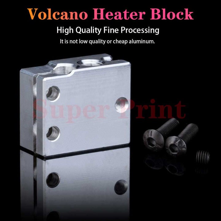 Super Print V6 Volcano Hotend 12V Kit, Remote Bowen Print J-head Hotend,Titanium Alloy HeatBreak,Coo
