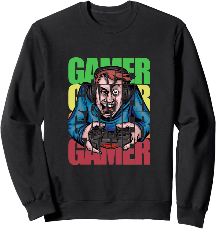 Gamer Gamerin Zocken Konsole Video Game Spieler Zockerin Sweatshirt