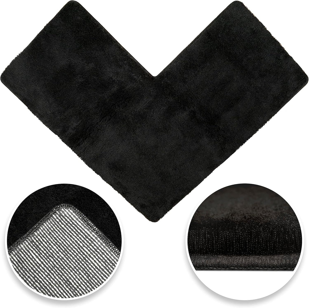 BADELIGA® Eck Duschmatte, idealer Duschvorleger für eckige Duschkabinen. Extrem flauschig, rutschfes
