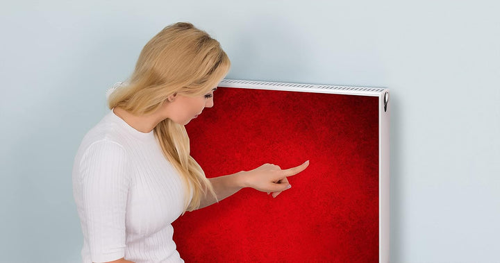 Magnet Heizkörperverkleidung Heizkörperabdeckung Heizung Schutz, 60x60 Motiv ROT 60x60 cm, 60x60 cm