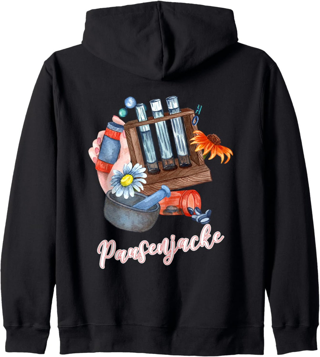 Pausenjacke für Apotheker, Apothekerinnen, PTA - Geschenk Kapuzenjacke
