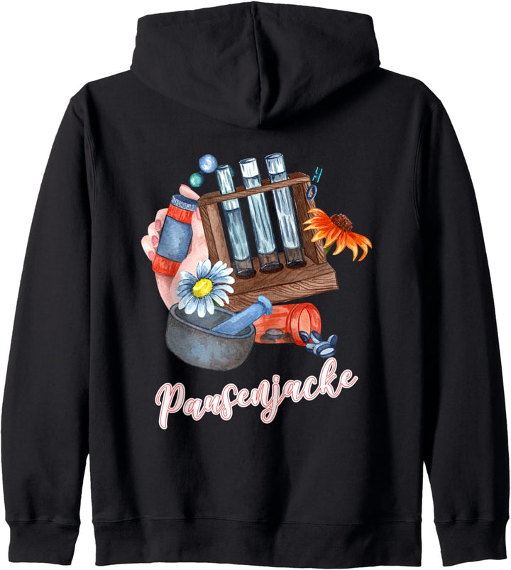 Pausenjacke für Apotheker, Apothekerinnen, PTA - Geschenk Kapuzenjacke