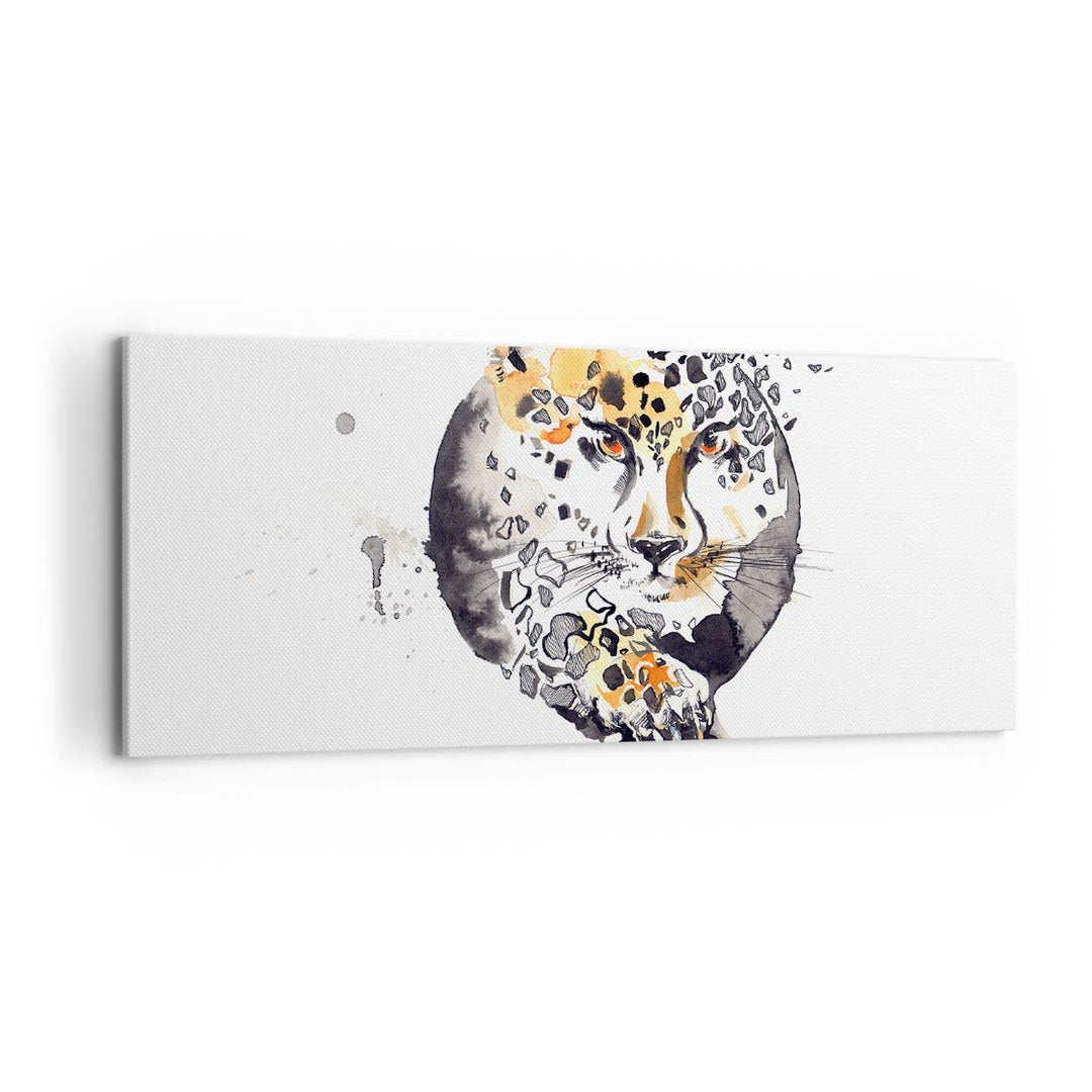 Panorama Bilder auf Leinwand 100x40cm Leinwandbild Katze Orb Tierwelt Geparden Gross Wanddeko Bild S