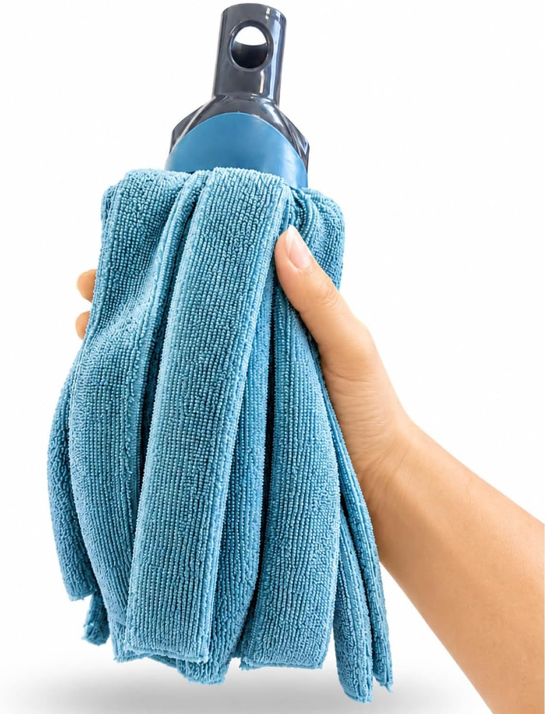 com-four® 2X Mopp Ersatzköpfe Mikrofaser – Wischmopp Ersatz für Bodenwischer – saugfähige und waschb