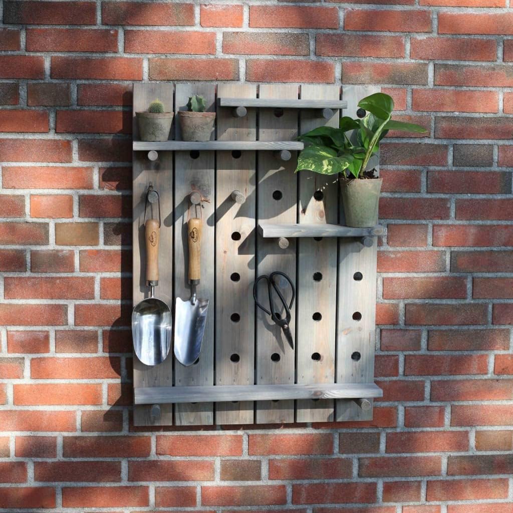 Esschert Design STECKBRETT Wandboard Garten Werkzeug Holz verstellbar Geräte
