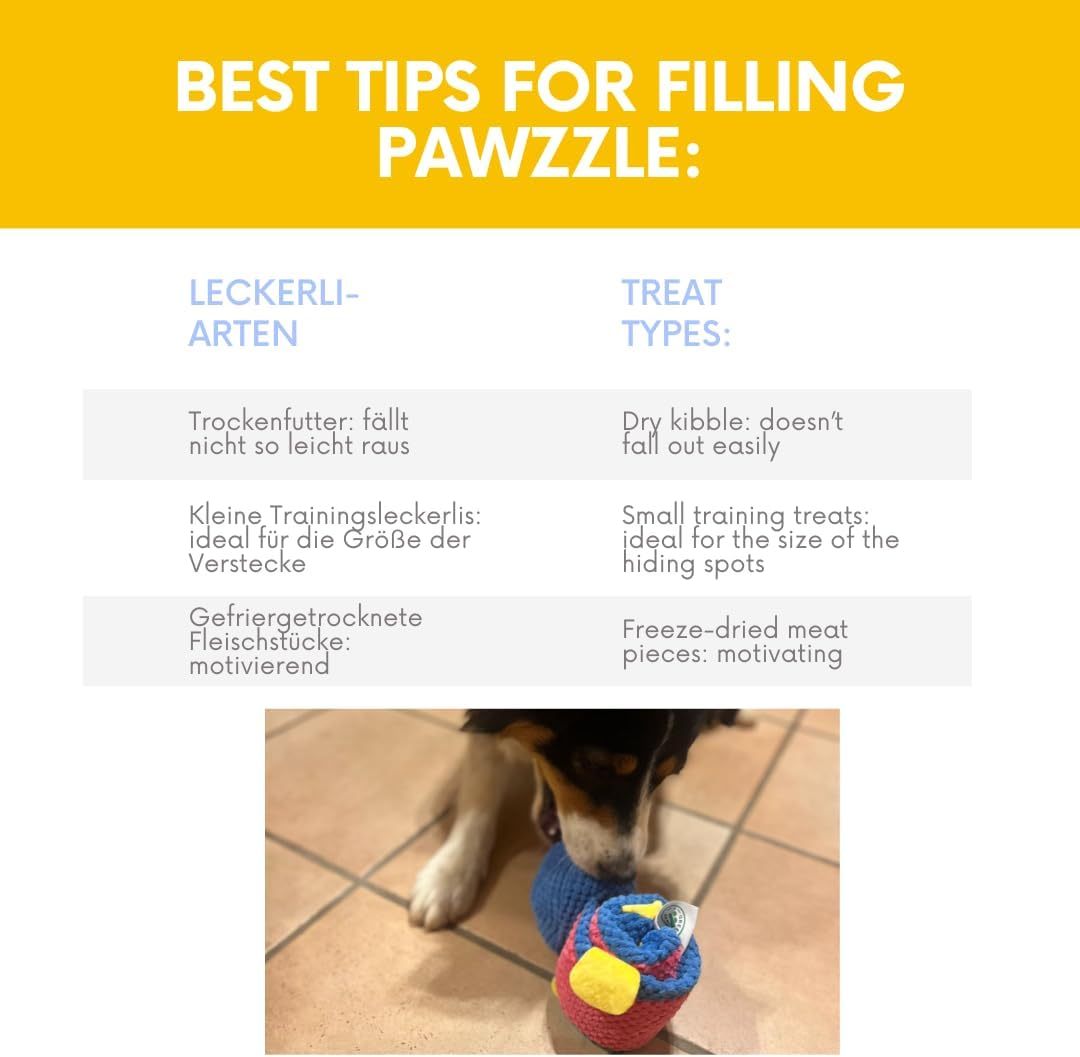 PAWZZLE Hundelickspielzeug - Schnüffelspielzeug für Hunde & Welpen – Interaktives Futterspielzeug mi