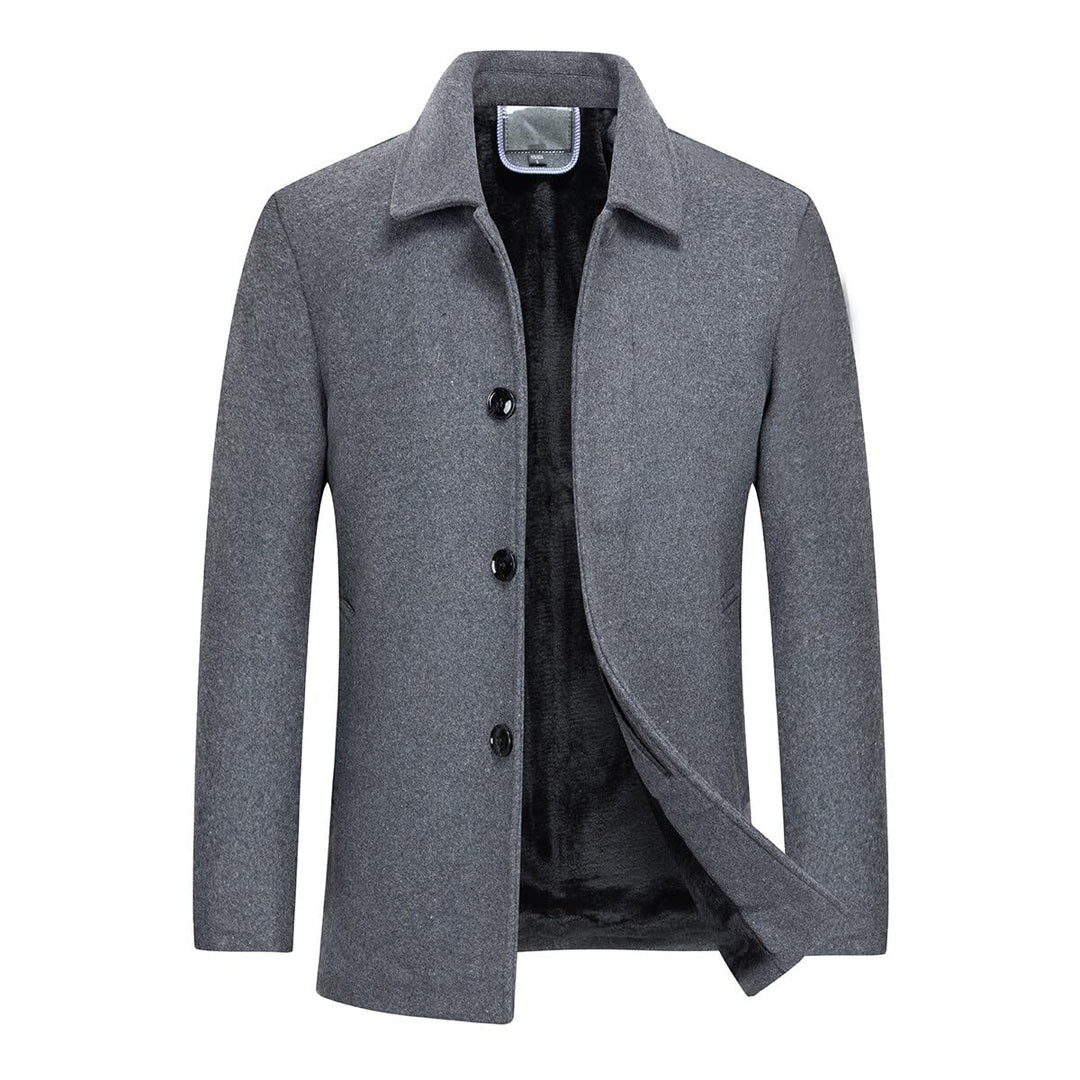 YOUTHUP Mantel Herren Wollmantel Winter Wolle Kurzmantel Regular Fit Kurz Herrenmantel für Business