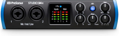 PreSonus Studio 24c, 2 Eingänge/2 Ausgänge, 192 kHz, USB-C Audio Interface mit software bundle inklu