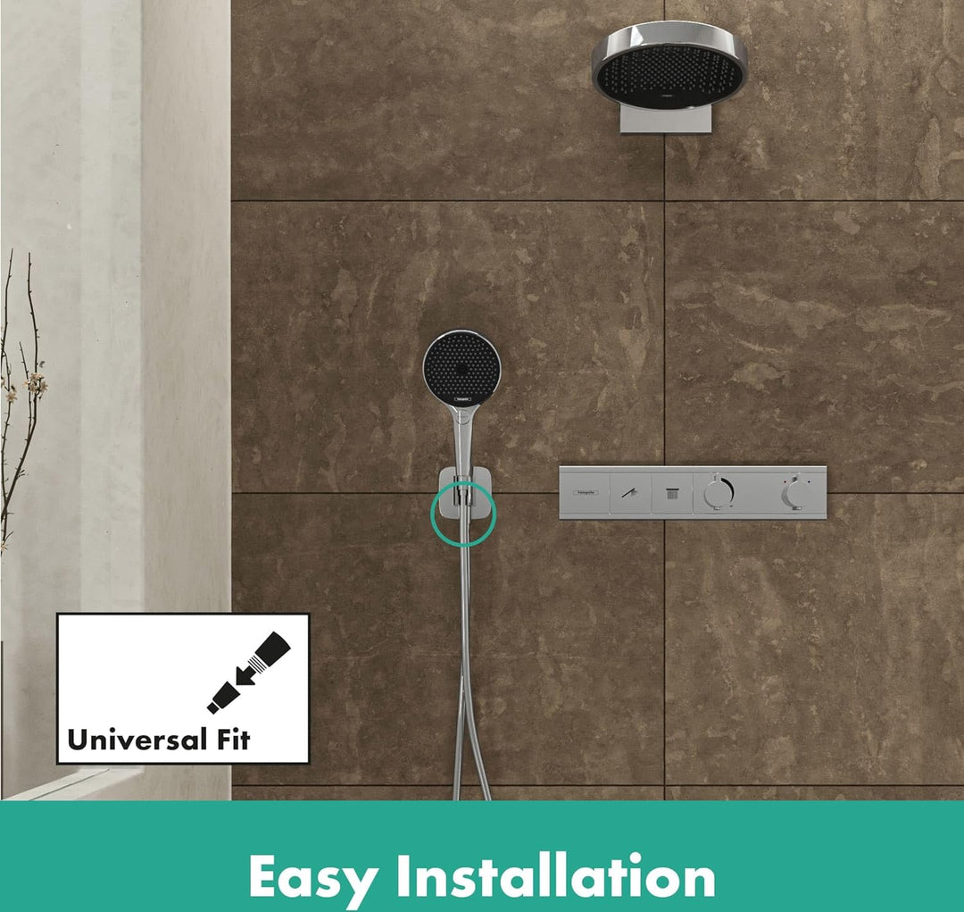 hansgrohe Wandanschluss mit Duschkopfhalterung FixFit Q, Chrom