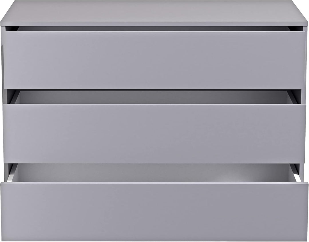 FORTE Schubladeblock mit 3 Schubladen, Holzwerkstoff, grau, 98.7 x 39.60 x 70.60 cm