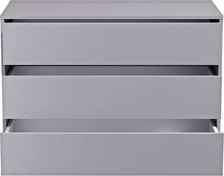 FORTE Schubladeblock mit 3 Schubladen, Holzwerkstoff, grau, 98.7 x 39.60 x 70.60 cm