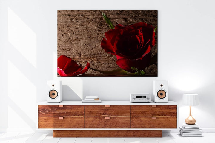 deyoli atemberaubende Rosen im Format: 80x60 als Leinwandbild, Motiv fertig gerahmt auf Echtholzrahm