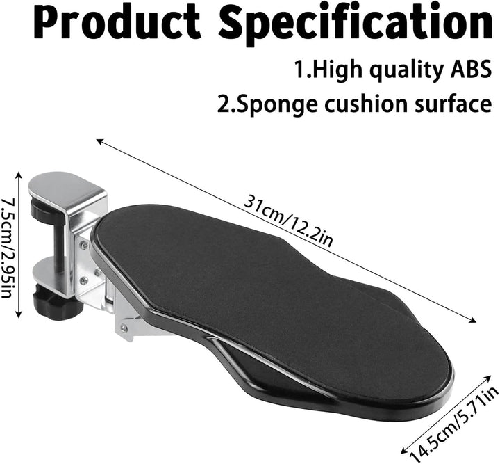Ergonomische Verstellbare Armauflage, 90° Faltbare & 180° Drehbare Armauflage Schreibtisch Extender,