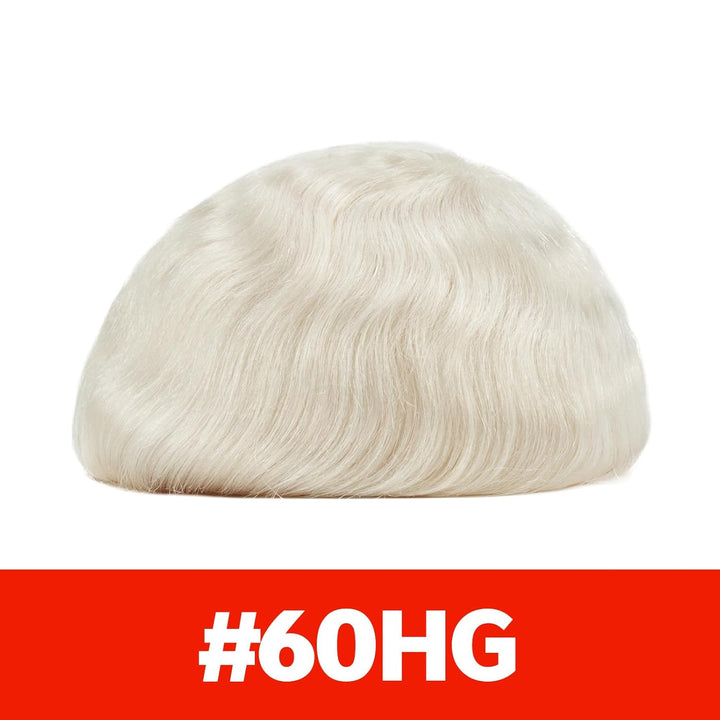 Lordhair Echthaar Toupet für Männer, Toupet Herren, Französische Spitzenbasis, Weich und Atmungsakti
