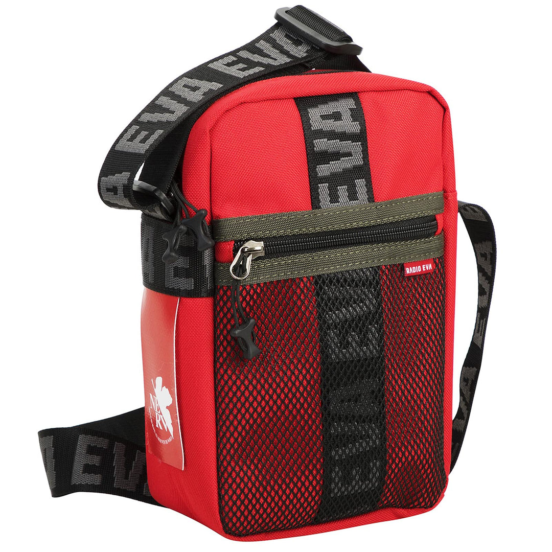 FIREFIRST x RADIO EVA - Evangelion Mini Shoulder Bags Schule Schultertaschen Rot W15×H23×D8（cm）, Rot