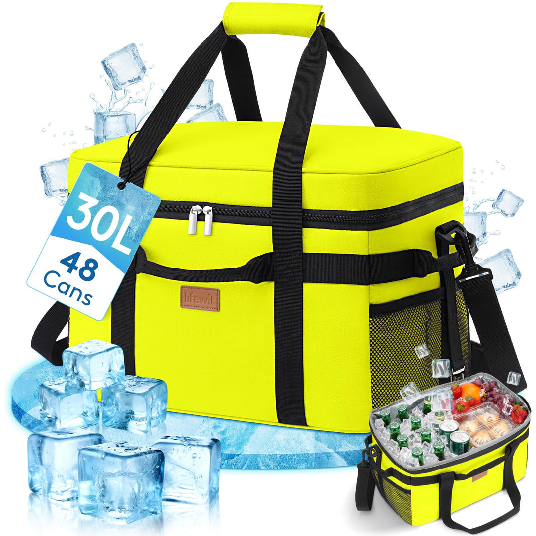 Lifewit Kühltasche 30L, Faltbar Picknicktasche für Essen & Getränke, Kühlbox Tragbare Eistasche für