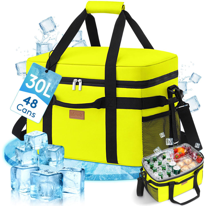 Lifewit Kühltasche 30L, Faltbar Picknicktasche für Essen & Getränke, Kühlbox Tragbare Eistasche für
