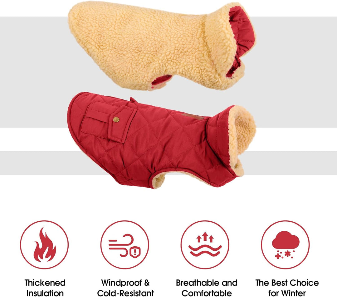 CITÉTOILE Wintermantel Hundemantel, Warme Winterjacken mit Fleece für Hunde,Hundejacke Hundekleidung