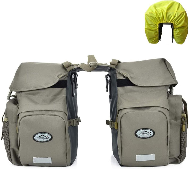 ZTZ 50L Fahrradtaschen Gepäckträger, wasserdichte Fahrradtaschen aus Hochdichtem 600D Polyester für
