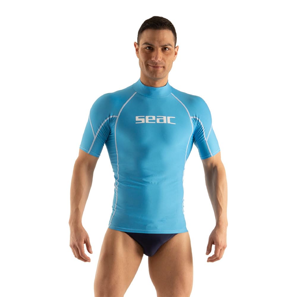 SEAC Unisex Baby RAA Short Evo Man RAA Short Evo Damen Kurzarm Rash Vest; UV-Schwimm- und Schnorchel
