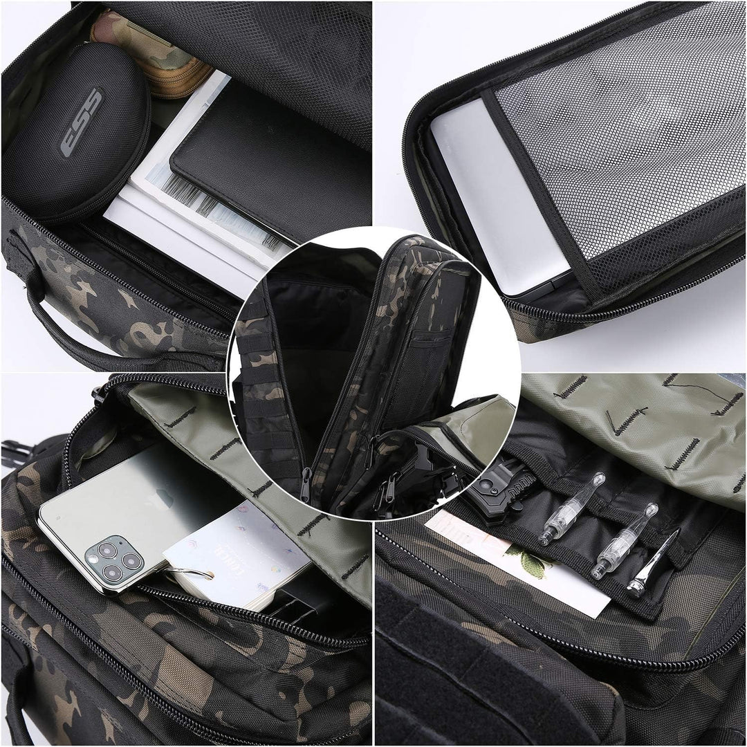 ProCase 40L Militär Taktische Rucksack, Grosse Kapazität 3 Tage Armee Assault Pack Bag Go Bag Rucksa