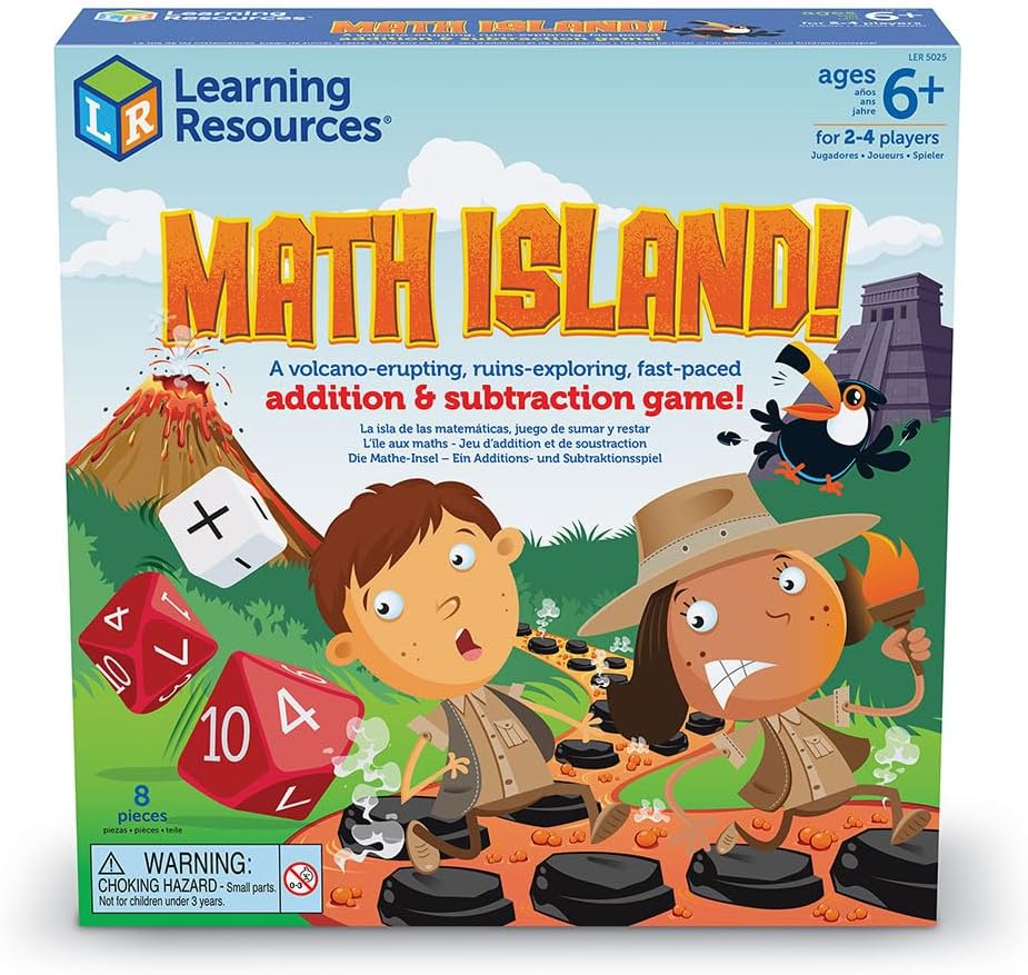 Learning Resources Maths Island Addition & Subtraktion Spiel, Lernspiele, Mathe-Spiele für 6-Jährige
