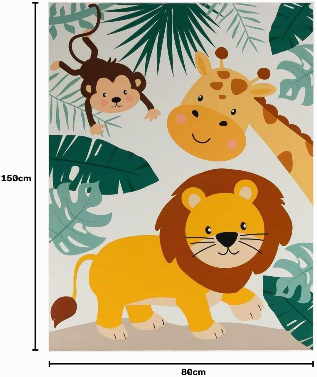 TT Home Kinderteppich Babyzimmer Teppich Kinderzimmer rutschfest Tiere Weltkarte Autos, Farbe:Grün B
