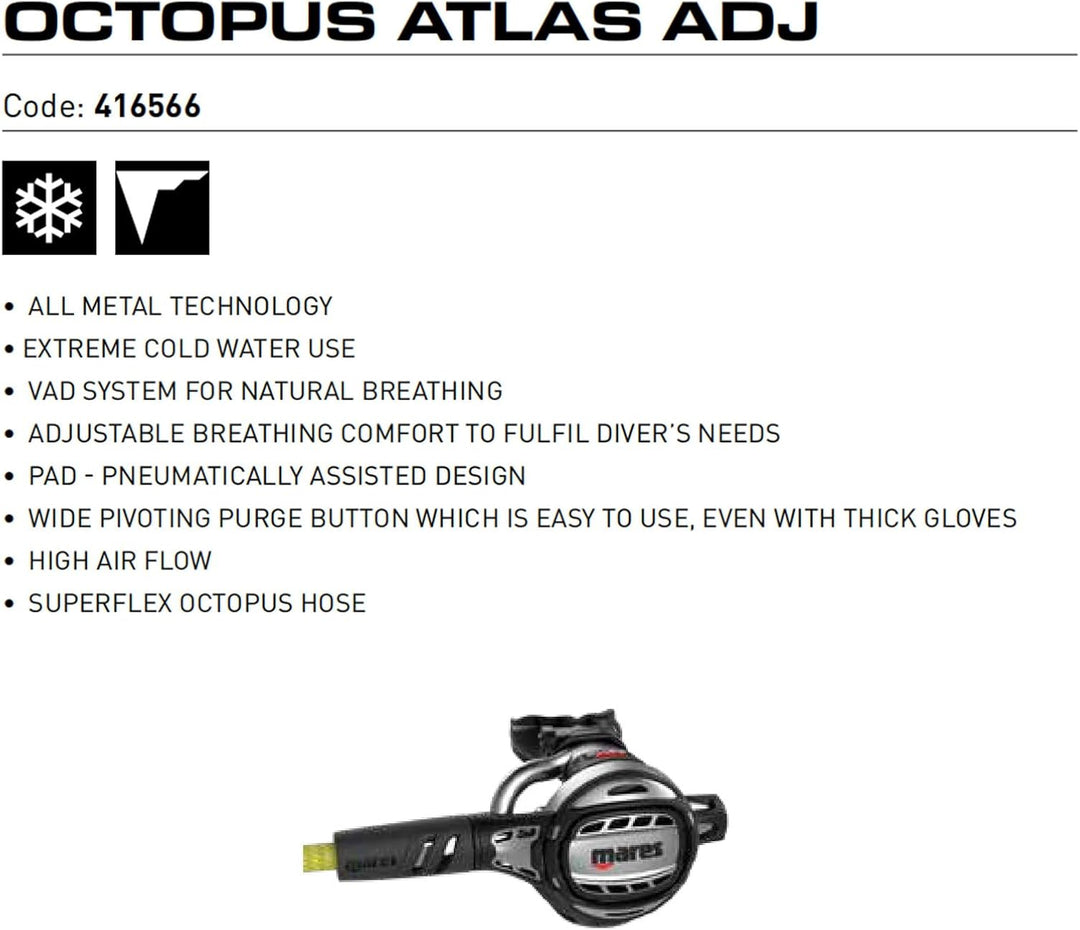 Mares, Octopus Atlas ADJ, Krake, Mehrfarbig, Nr, Unisex-Adult