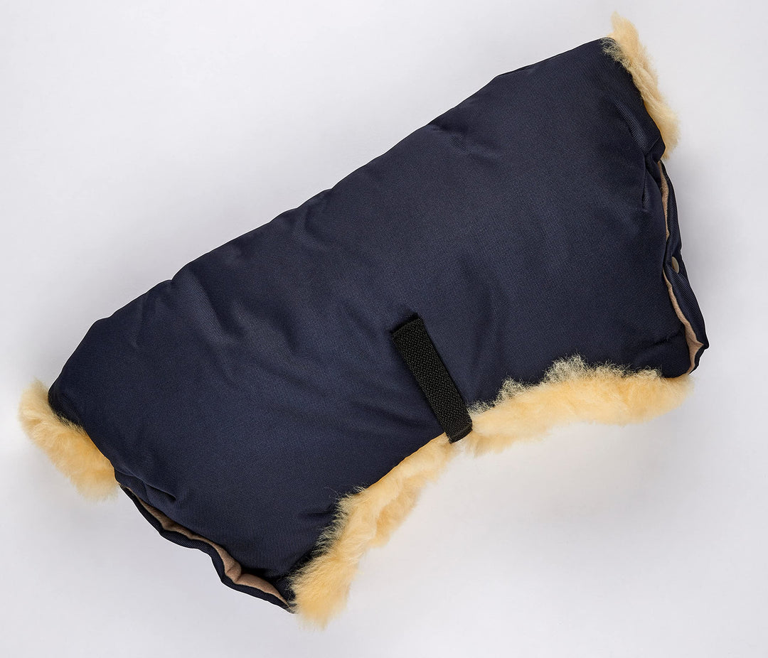 Naturasan Lammfell Handwärmer, warmer Kinderwagen Handmuff mit Lammfell Innenfutter, Muff, Kiwa, Bug