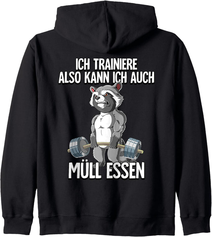 Waschbär Bodybuilding Fitness Gym Kapuzenjacke