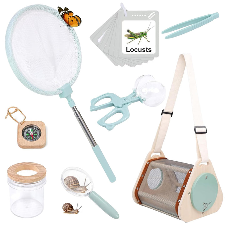 Entdecker Kit & Insektenfänger-Set, Kinder Abenteuer Entdecker Bug Set Insektenbeobachtungskäfig aus