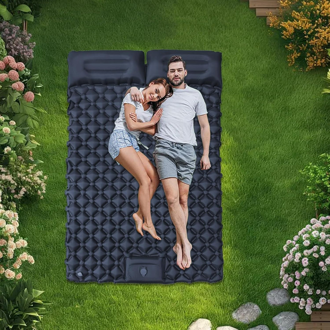 Renopfect Luftmatte Für Camping | 2-Personen Luftkissenmatratze Mit Kopfkissen,Leichtes &amp; Kompaktes