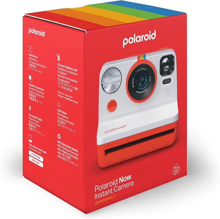Polaroid Now Gen 2 Sofortbildkamera - Rot, Keine Filme Rot Keine Filme Kamera Kamera, Rot Keine Film