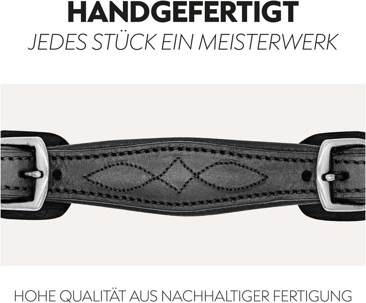 SUNRIDE hannoveranische Trense (Hannover) mit Zügel aus erstklassigem Echtleder für entspanntes Reit