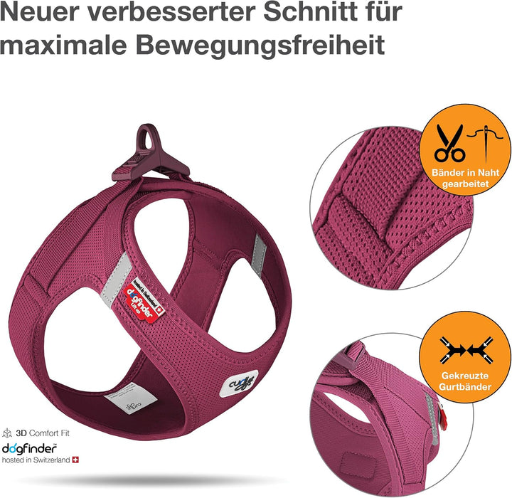 Vest Harness curli Clasp Air-Mesh Ruby L Ruby L Einfarbig, Ruby L Einfarbig