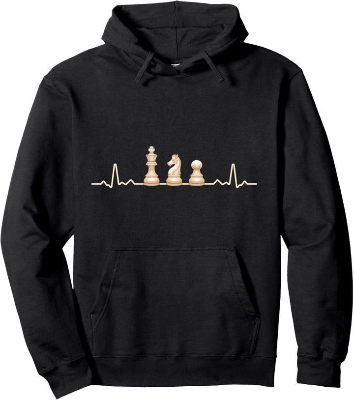 Lustig Schach Spruch Schachspieler Schachmatt Herzschlag Pullover Hoodie